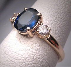 Natural Sapphire 3.70Ct Art Deco Antique Vintage Wedding Ring 14K Rose Gold FN