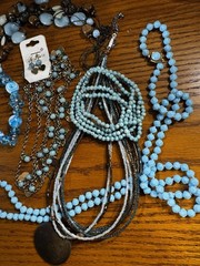 Lot of Light-Blue Themed Costume Jewelry