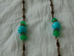 antique metal plastic Buddah dangles beads pendant necklace