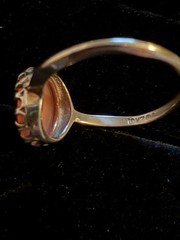 Vintage Oval Cameo Ring Bezel Set 10k Yellow Gold Signed Size 6
