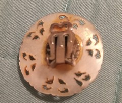 Vintage Mother Of Pearl Brooch and Earrings