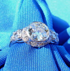 Original EARTH MINED DIAMOND Deco Engagement RING Vintage PLATINUM Solitaire S 5
