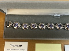 Nolan Miller Rhodium Plated Purple Crystal Tanzanite Bracelet