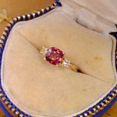 14K Gold Tourmaline Diamond Ring