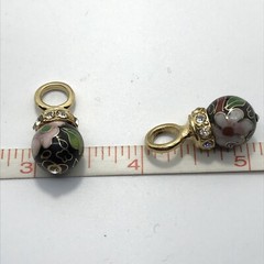 Vintage Interchangable Cloisonne Charms for Hoop Earrings *style choice