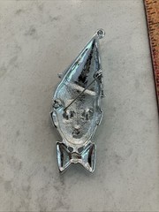 Vintage Crying Pierrot Clown Enamel Tear Silver Tone Brooch, Clown Jewelry, 1980