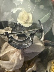 Germany Vintage Garmisch-Partenkirchen Pin Brooch Alpine Ski Silver Tone C Clasp