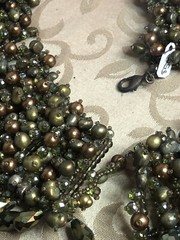 Vintage TeSada Natural Pearl, Glass Bead, Statement Collar for Repair or Harvest