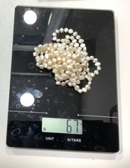 Vintage Freshwater Baroque Pearl Hand Knotted High Luster Rope 66” Necklace
