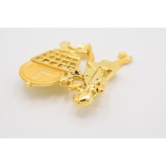 Danecraft Vintage Mother’s Day Pin Brooch Mom On Go Baby Shopping Cart NOS BinA9