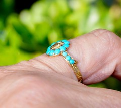 Victorian 15K Turquoise Ring