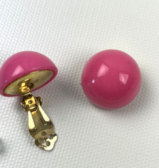 Misc Lot of 17 Vintage Earrings, Various Shapes and Colors Metal and Plastic