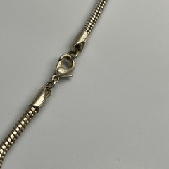 Vintage Silver Heart Pendant Necklace With Black Bead/stone, 22”
