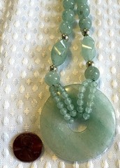 5pc LOT~ASIAN inspired JADE, Gemstone,etc~ Pendant NECKLACES & 1 BRACELET