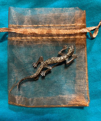 Vintage Sterling Silver Alligator Pin Solid 925