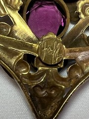 Vintage Signed Joseff Russian Gold Multi-Level Metal Brooch/Pin