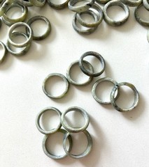 65pcs Vintage Natural Jade Rings Unpolished Assorted Sizes 6 – 8