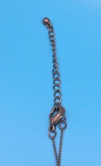 Vintage Beaded Necklace – Metal Chain – Multicolored Beads