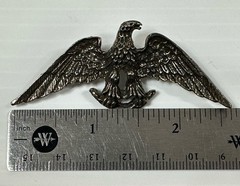VINTAGE EAGLE METAL HAND CRAFTED BROOCH PIN BACK OUTSTRETCHED WINGS #2
