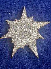 Vintage Jomaz Pavé Rhinestone Supernova Starburst Brooch Pin