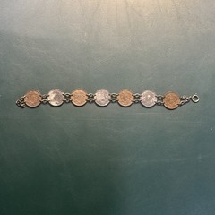 Antique Swiss 2 Rappen Bracelet Vintage Bronze And Zinc Coins WW2 Era