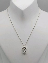 Sterling Silver 1.00ct CZ Pendant On 18″ Chain Necklace