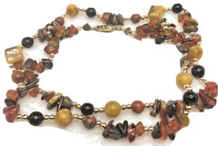 Vintage Gorgeous Multiple Stone Bead & Chip Necklace