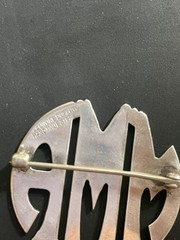 Vintage Sterling Silver Modernist MMA Abstract Brooch Pin Leonore Doskow, hand m