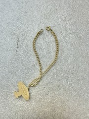 VTG 1994 Dc Comics BATMAN Forever Golden Charm Bracelet 7.5”