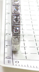 Antique Art Deco Diamond Wedding Band 17K White Gold EGL USA Ring Size 7.25 UK-O