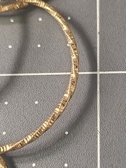 Goldtone Three Strand Necklace 16″+ With Faceted Loops Sparkly Glamorous Shiny