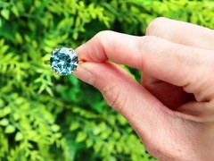 Antique 10.90Ct High Zircon and 18k Yellow Gold Solitaire Ring Circa 1910