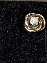 Diamond In Sterling Stick Pin. 2” Long .04mm Diamond