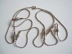 Necklace Metal Elements Metal Silver Tone 26 G / Length Approx. 100 Cm