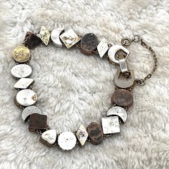 Vintage Slider Charm Bracelet Multicolor Jewels Fits 6.5″ Wrist 7″
