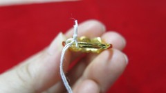 Round Cut Three-Stone Engagement Ring Micron Gold Plated Adjustable Size 7 New