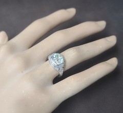 Platinum Vintage Filigree Engagement Ring 2.78ct. Natural Old Mine Diamond GIA