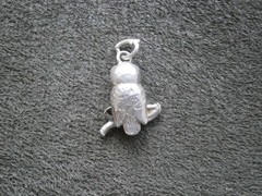 Owl on Branch Vintage Solid Sterling Silver Bracelet Charm Pendant 2.6g