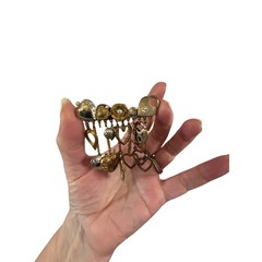 Vintage Sweetheart Charm Dangle Brooch Mixed Metal Hearts Romantic Assemblage