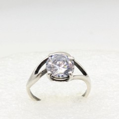 Vintage Elegant RING Silver 925 with Bright Stone-size: 7.5US(17.5mm) Ukraine#16