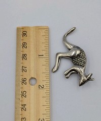Vtg Sterling Silver Marcasite Large Kangaroo Animal Australia 925 Brooch – 12.3g