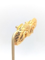 Vintage Gold Tone 1980s Large Stud Round Earrings 80s Openwork Lightweight Gift