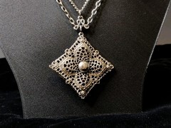 VintagePendant Necklace by Celebrity 30” long Boho Gothic Hippie Biker Costume