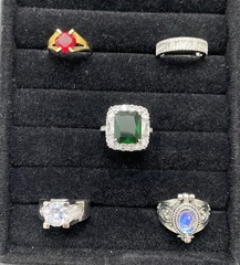 ✨Lot Of 5 Vintage To Now Beautiful Gemstone Estate Rings, All Size 6✨