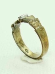 sz 5.50 Sterling Silver 925 Ring Women’s Vintage Simulated Cubic Zirconia
