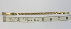 Vintage Speidel Gold Tone ID Bracelet Engraved Stacy on outside JEFF on Inside