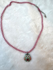 5 Necklaces LOT Girly long heart Y2K 1990s 2000s pink colorful jewelry costume