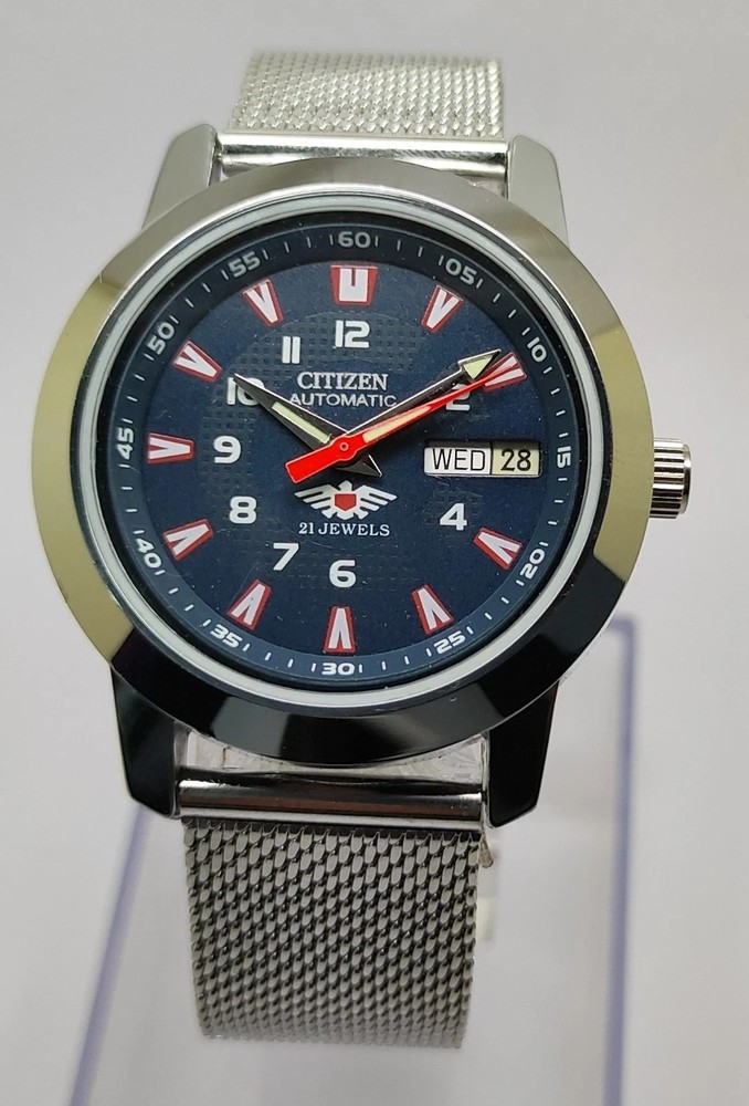 Vintage Citizen Automatic Men’s 21 Jewels Blue dial Japan Made Wrist watch