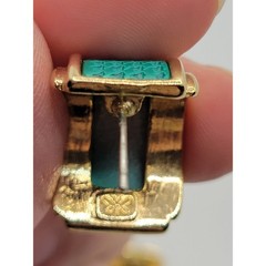 Chunky Weekender Half Hoop Earrings LOT 2 Teal Brown Vintage Post Pierced 1990s