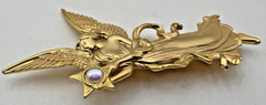 FAIRY/ ANGEL WITH IRIDESCENT STAR GOLDTONE BROOCH/ PIN SIGNED JJ 3″ TALL